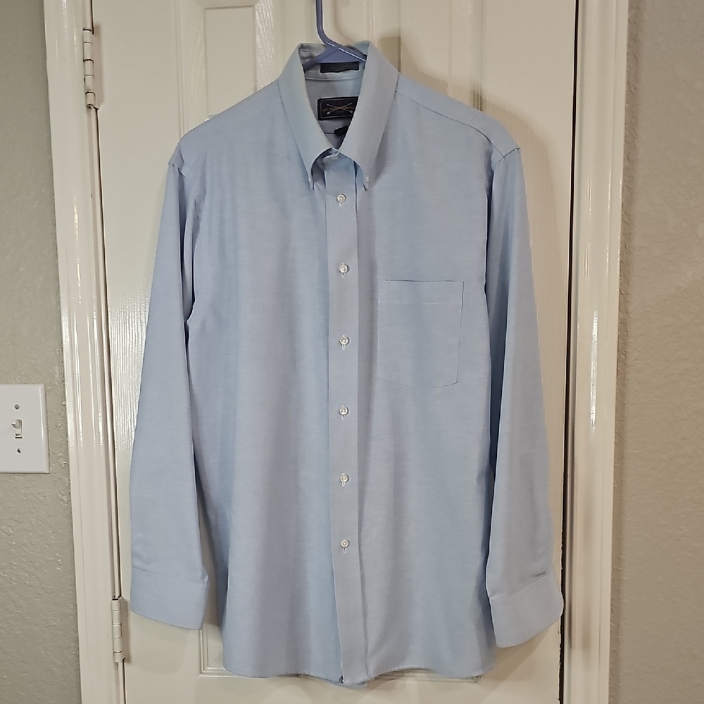 The Arrow Company Men's Wrinkle Free Oxford Light Blue Dress Shirt SIZE 16 32/33